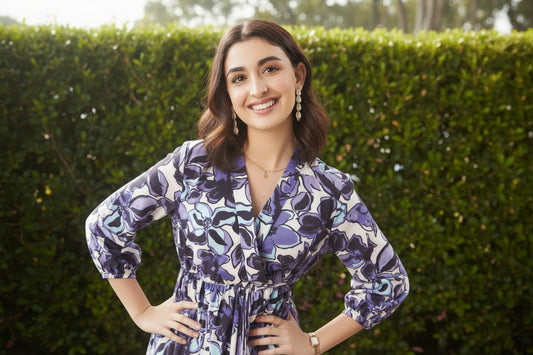Purple Floral Dress