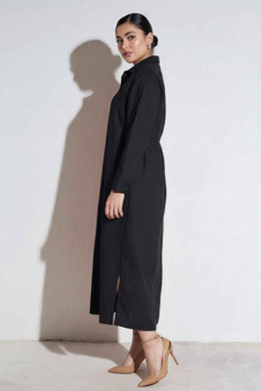 Black Maxi Shirt Dress