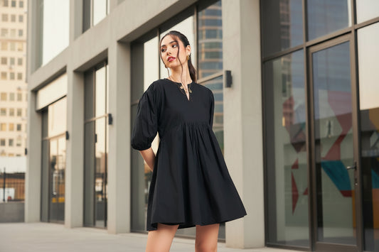 Black Solid Dress