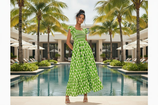 Green Back-Knot Maxi