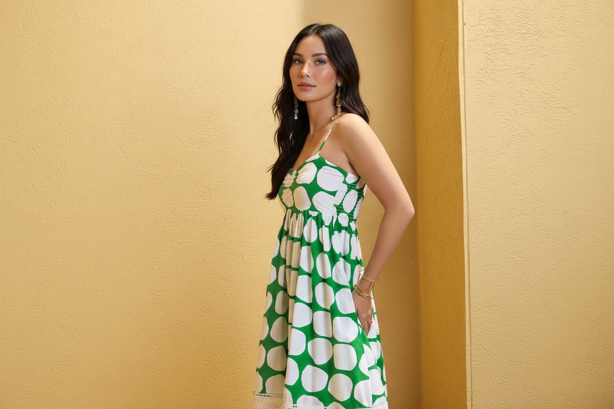 Green Polka Dot Dress