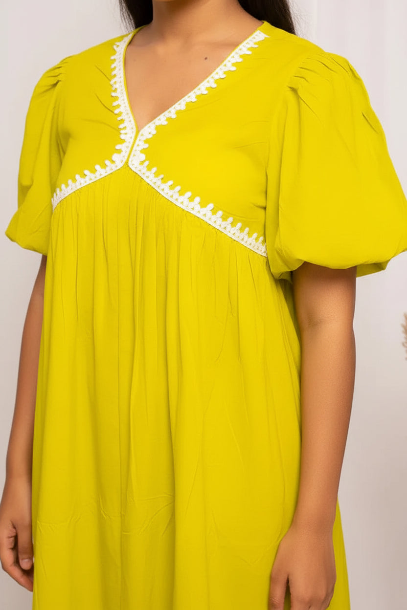 Yellow Skater Dress