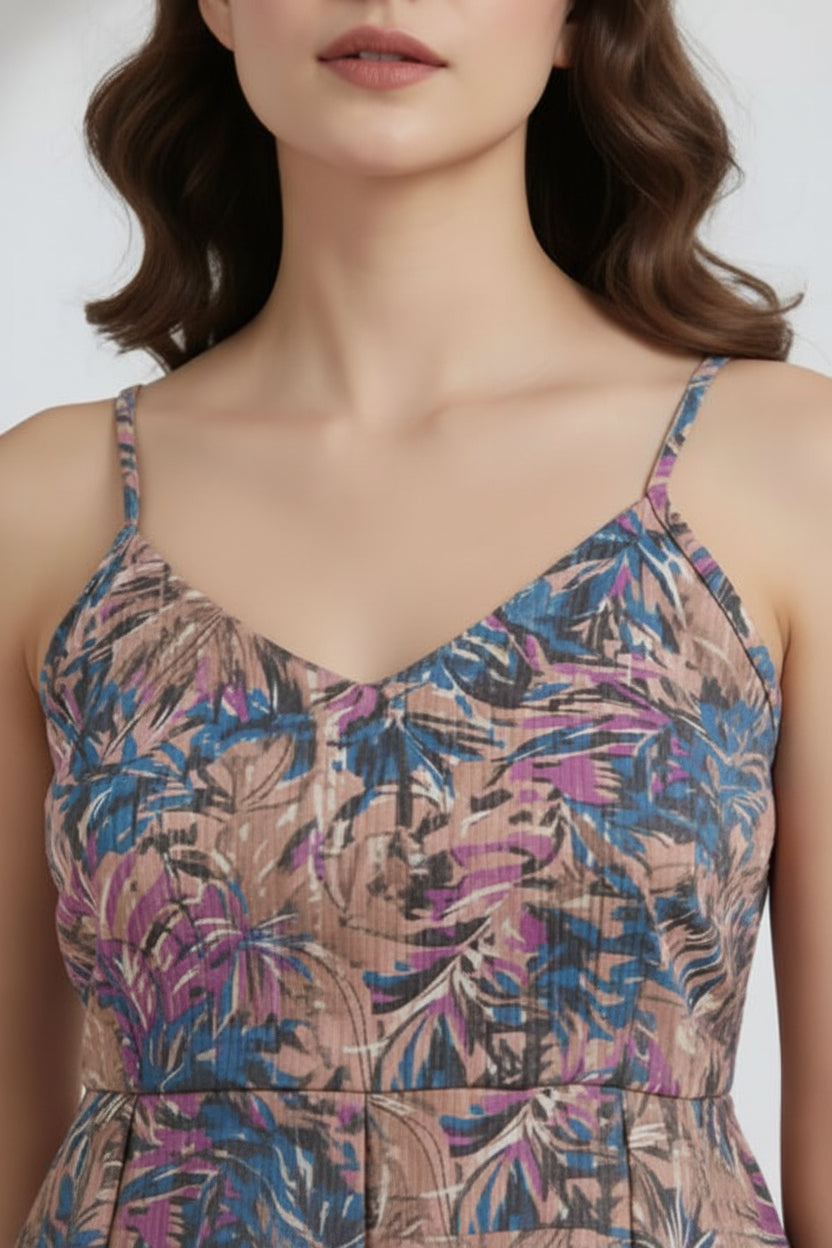 Multi Peplum Spaghetti Top