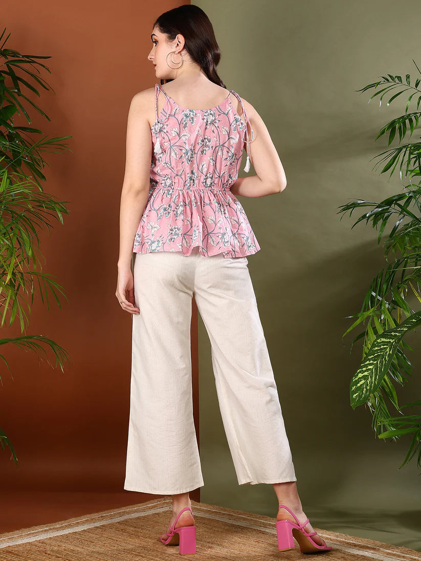 Pink Peplum Top