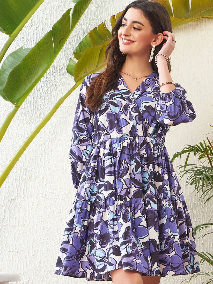 Purple Floral Dress