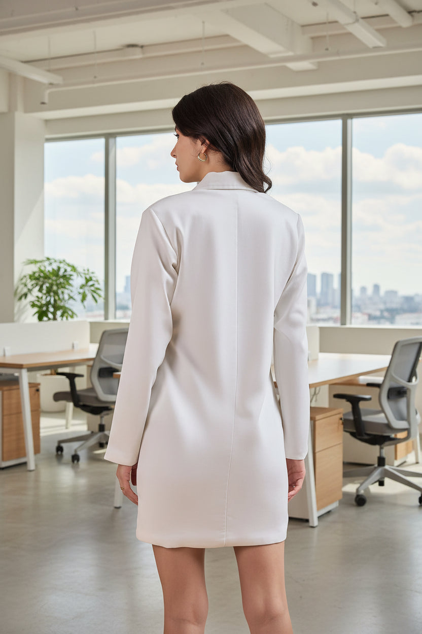White Blazer Dress