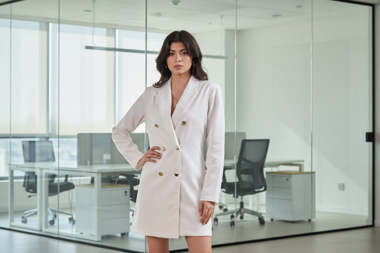 White Blazer Dress