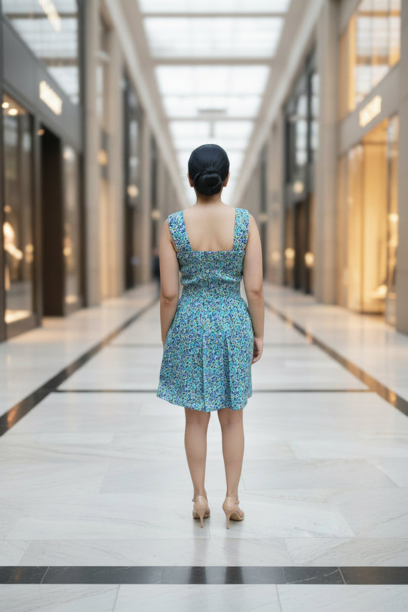 Blue Floral Dress