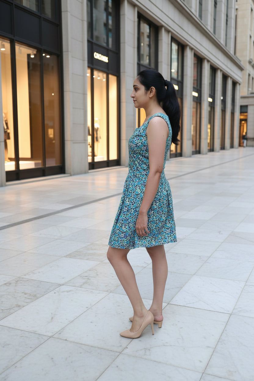 Blue Floral Dress