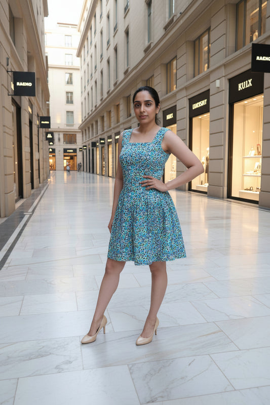 Blue Floral Dress
